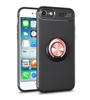 Microsonic Apple iPhone 6S Plus Kılıf Kickstand Ring Holder Siyah Rose