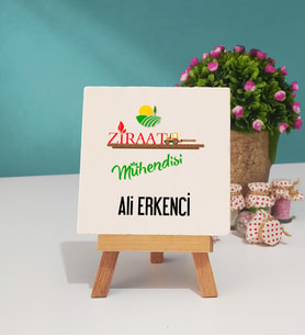 Ziraat Mühendisi Tasarımlı Kişiye Özel Hediye Ziraat Mühendisi Dekoratif Taş Baskı