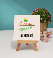 Ziraat Mühendisi Tasarımlı Kişiye Özel Hediye Ziraat Mühendisi Dekoratif Taş Baskı