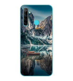 Göl Manzara Tasarımlı Süper Şeffaf Silikon Telefon Kılıfı Oppo Realmi 6i