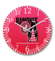Ramones 5 Duvar Saati Bombeli Gercek Cam