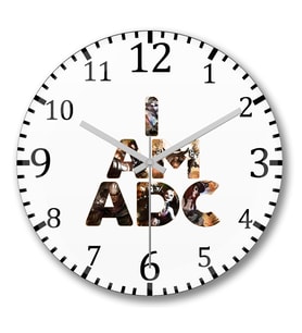 I am Adc Duvar Saati Bombeli Gercek Cam