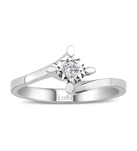 Lova 0,50 Karat Efektli Pırlanta Tektaş Yüzük - 1070096