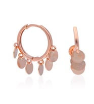 925 Ayar Gümüş Mistik Topaz Taşlı Shakira Küpe (Rose)