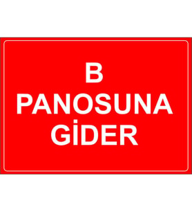 MIGNATIS - B Panusuna Gider Levhası - Sac Malzeme 35x50cm