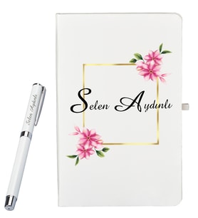 Kişiye Özel Defter Ve Kalem Seti Şık Hediye Paketinde