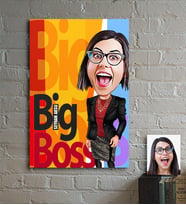 BK Gift Kişiye Özel Bayan Big Boss Karikatür Ahşap Tablo  2