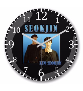 Kim Seokjin Vintage  Bts Duvar Saati Bombeli Gercek Cam
