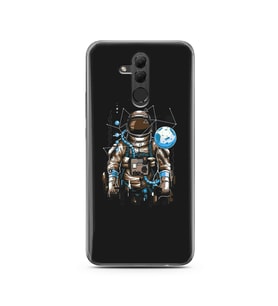 Uzay Astronot Tasarım Süper Şeffaf Silikon Telefon Kılıfı Huawei Mate 20 Lite 