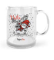 Yılbaşı Hediyesi BK Gift Kişiye Özel Noel Baba Mutlu Yıllar Cam Kupa Bardak 6