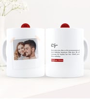 BK Gift Kişiye Özel Fotoğraflı Eş Anlamı Beyaz Kupa Bardak - 2