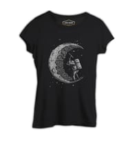 Space - Construction Siyah Kadın Tshirt