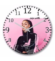 Jorja Smith Pink Duvar Saati Bombeli Gercek Cam