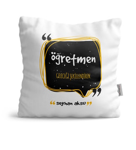 BK Gift Kişiye Özel Öğretmen Anlamı Dekoratif Yastık  3