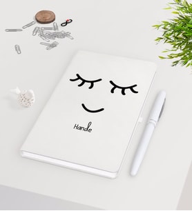 BK Gift Kişiye Özel Sevgililer Günü Beyaz Defter Kalem Seti-102