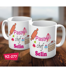 Pastry Chef İsimli Kişiye Özel Anneler Gününe Özel  Hediye Kupa Bardak
