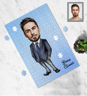Kişiye Özel Öğretmen Karikatürlü A4 99 Parça Puzzle Bay-7