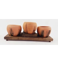TERRACOTA MODEL ÇOKLU KAKTÜS SAKSISI NO 3 (Kiremit)