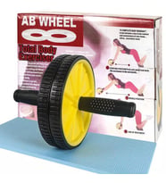 Leyaton Fitness Karın Kası Sixpack Egzersiz Tekeri Spor Aleti Ab Wheel Sarı