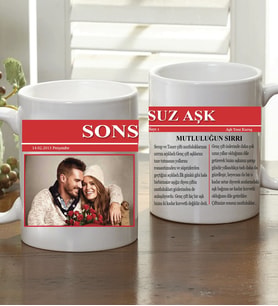 Kişiye Özel Fotoğraflı Sonsuz Aşk Kupa Bardak
