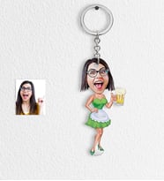 BK Gift Kişiye Özel Barmaid Karikatür Anahtarlık  1