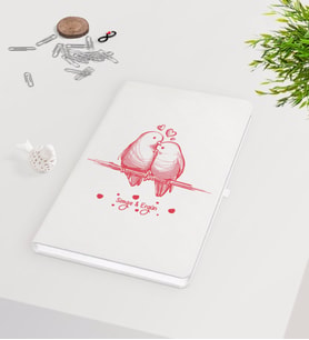 BK Gift Kişiye Özel Sevgililer Günü Beyaz Defter-37