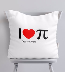 BK Gift Kişiye Özel Matematik Öğretmeni Beyaz Yastık-12