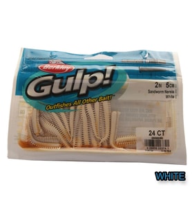 Berkley Gulp Alive Sandworm 5Cm 2İnç 24Ct Silikon Yem WHİTE
