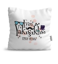 BK Gift Kişiye Özel Evin Yakışıklısı Dekoratif Yastık  3
