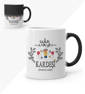 BK Gift Kişiye Özel Yılın En İyi Kardeşi Sihirli Kupa Bardak  2