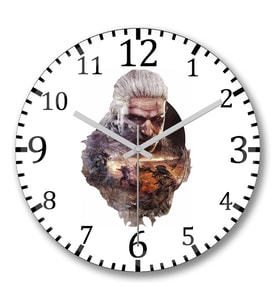 Geralt De Rivia Duvar Saati Bombeli Gercek Cam