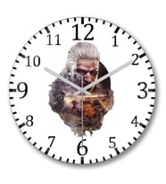 Geralt De Rivia Duvar Saati Bombeli Gercek Cam