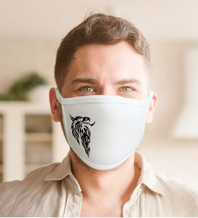 Kartal Tasarımlı Yıkanabilir Maske-1
