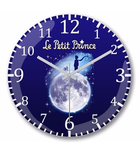 Le Petit Prince Küçük Prens   Duvar  Saati  Bombeli Gercek Cam