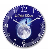 Le Petit Prince Küçük Prens   Duvar  Saati  Bombeli Gercek Cam