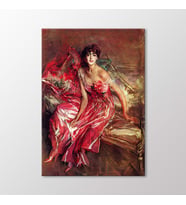 Arty Tablo Die Dame in Rot Tablo (Karışık)