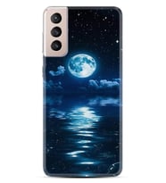 Kılıfland Samsung Galaxy S21 Kılıf Silikon Resimli Kapak Night Moon Stok 1133