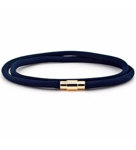 LACİVERT PARACORD SARI MANYETİK KLİPS ERKEK BİLEKLİK BT536