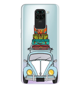 Tatil Araba Tasarımlı Süper Şeffaf Silikon Telefon Kılıfı Xiomai Redmi Note 9