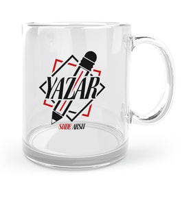 BK Gift Kişiye Özel Mesleki Yazar Cam Kupa Bardak  3