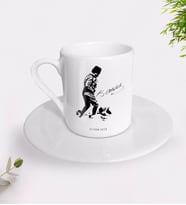BK Gift Kişiye Özel Atatürk Temalı Türk Kahvesi Fincanı-16 (Beyaz)
