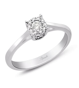 0.14 Ct. Modern Tasarım Coronet Tektaş Yüzük