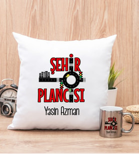 Şehir Plancısı Yastık ve Silver Kupa Bardak