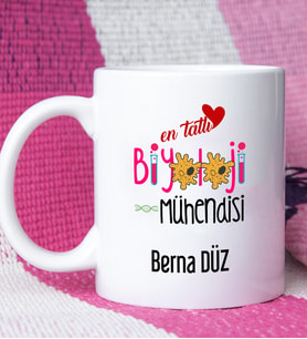 Mesajlı Biyoloji Mühendisi Tasarımlı Kişiye Özel Biyoloji Mühendisi Kupa Bardak