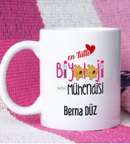 Mesajlı Biyoloji Mühendisi Tasarımlı Kişiye Özel Biyoloji Mühendisi Kupa Bardak