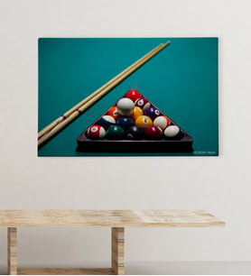 BK Gift Kişiye Özel Bilardo Tasarımlı Kanvas Tablo (70x100cm.) 2