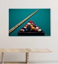 BK Gift Kişiye Özel Bilardo Tasarımlı Kanvas Tablo (70x100cm.) 2