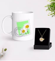 BK Gift Kişiye Özel Papatya Temalı En İyi Öğretmen Kupa Ve Papatya Kolye Hediye Seti-10 (Model 1)