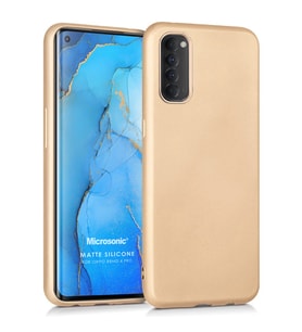 Microsonic Matte Silicone Oppo Reno 4 Pro Kılıf Gold