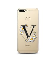 Papatya Harf Tasarım Süper Şeffaf Silikon Telefon Kılıfı Huawei Honor 7c-Y7 (201